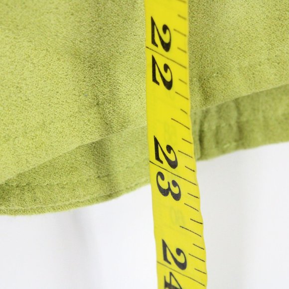 Conrad C Collection Suede Jacket Womens Green Motorcycle Style Lined Size 12 - Picture 8 of 8